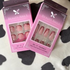 Fake press on nail set